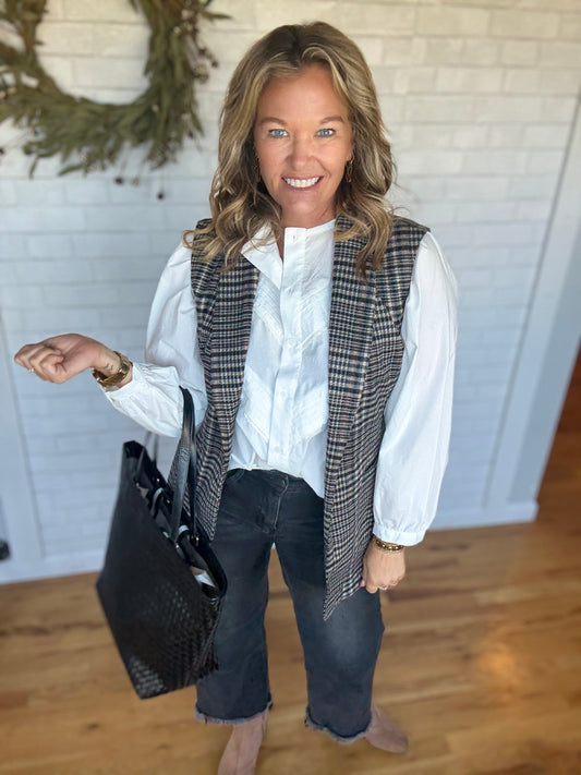 Pia Plaid Vest