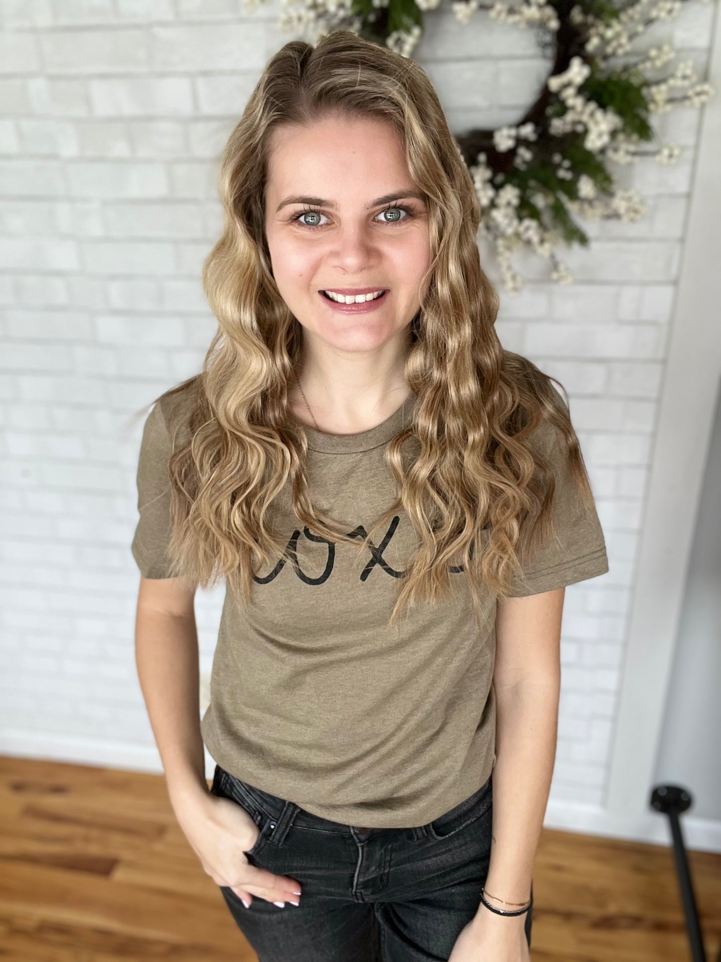 XOXO Tee - Heather Olive