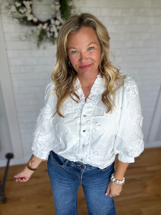 Ava Applique Blouse