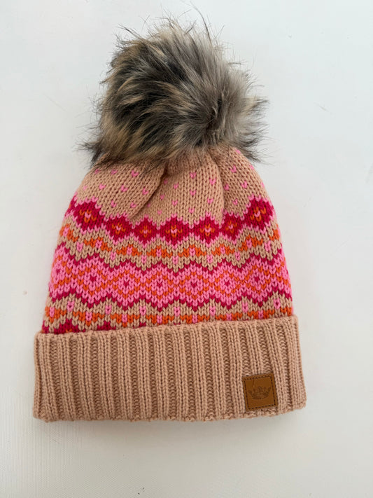 Blush/Pink/Orange Pom Hat