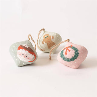 Paper Mache Holiday Teardrop Ornaments (Pk/12 Ast)| Tree