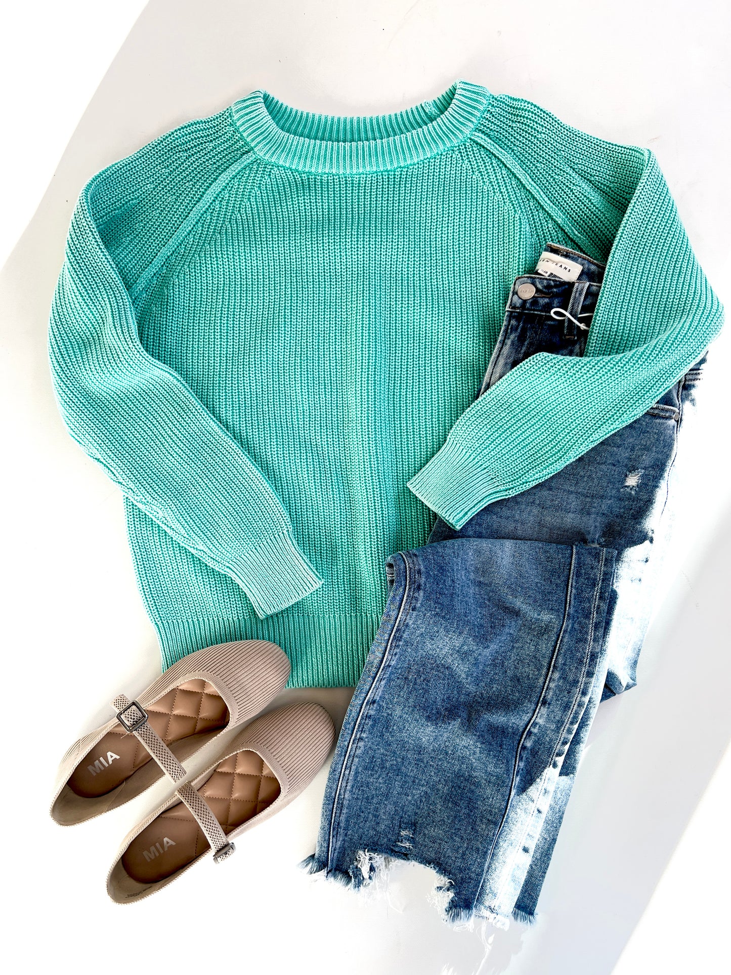 Sherry Shaker Knit Sweater - Mint