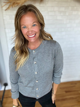 Willa Cardigan - Heather Grey