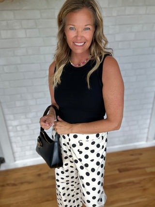 Polka Dot Wide Pants