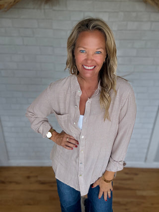 Bobbie Boxy Shirt - Mocha