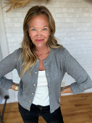 Willa Cardigan - Heather Grey