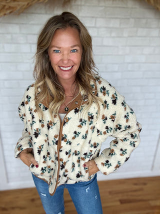 Floral Sherpa Jacket