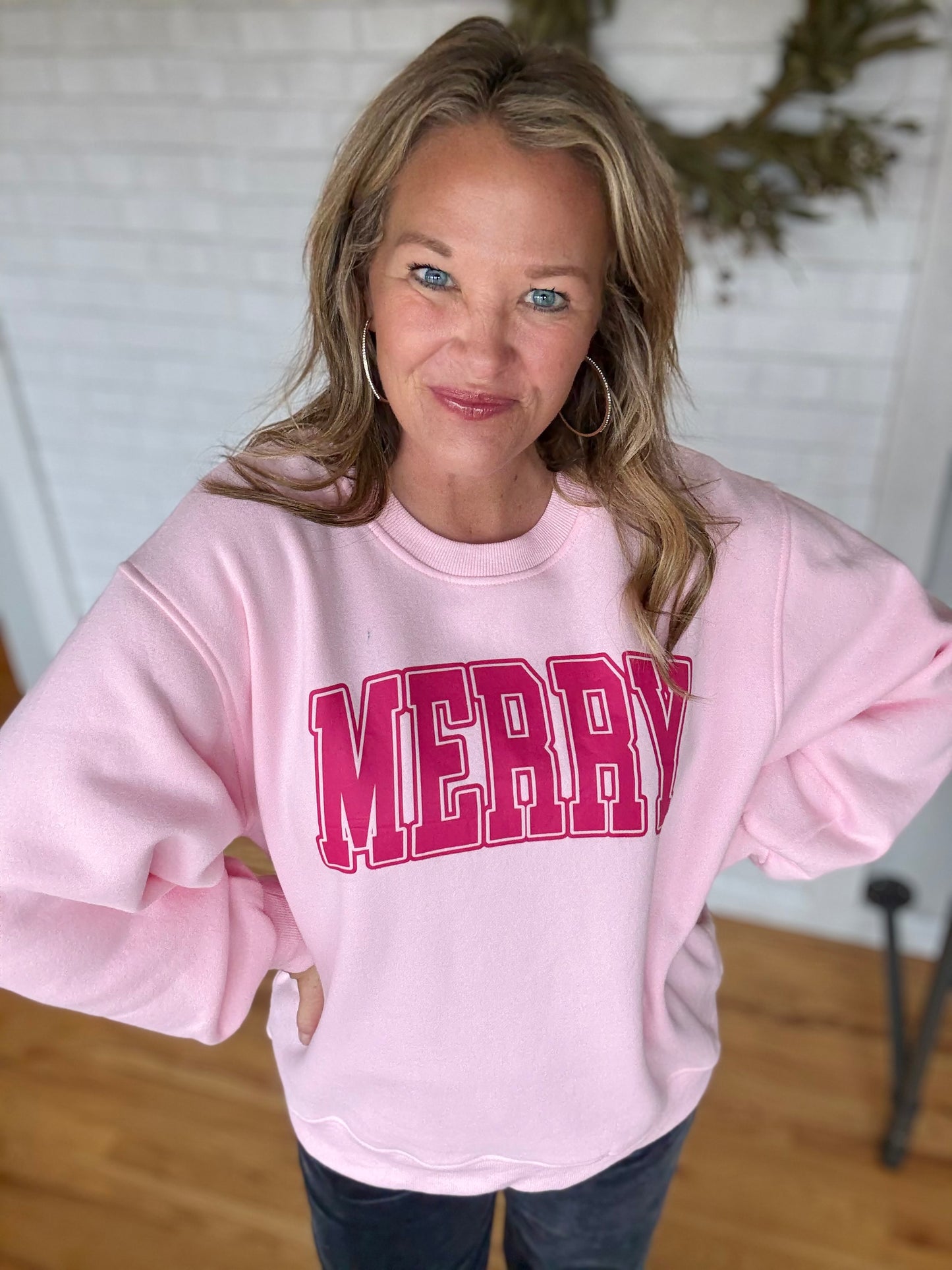Merry Sweatshirt - Pink