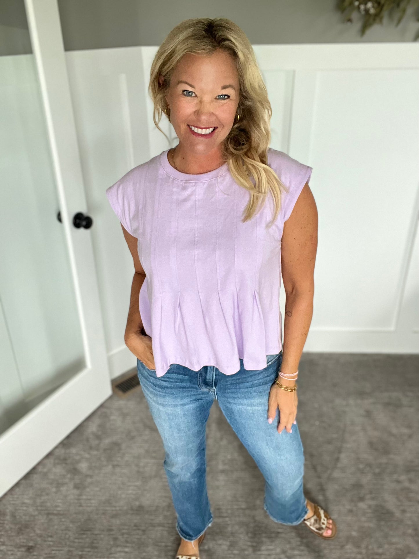 Perfect Pintuck Top - Lavender