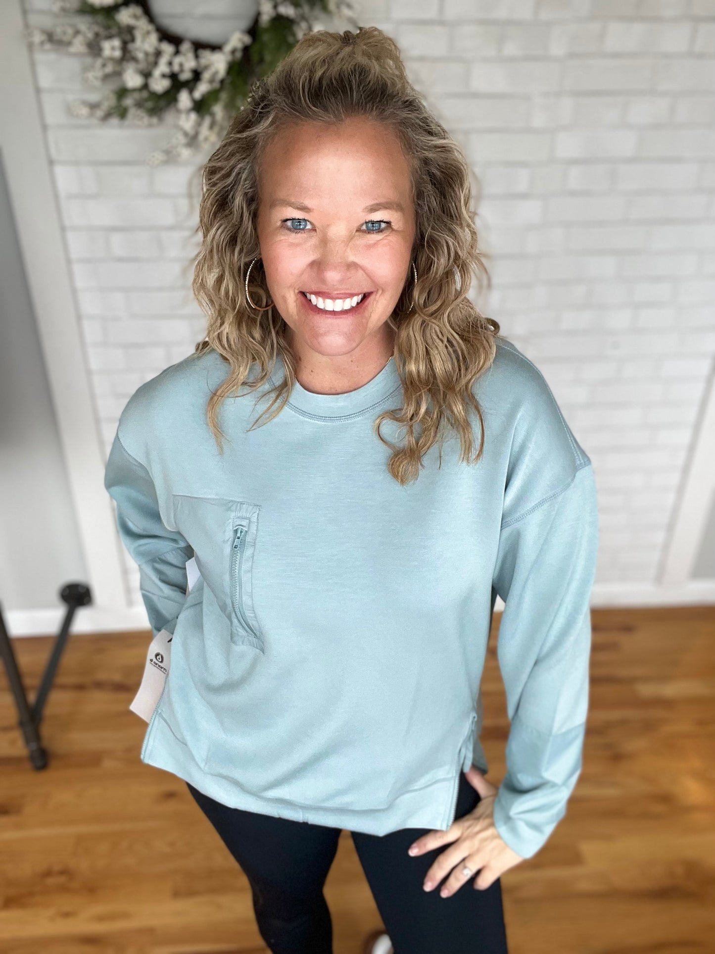 Sophia Crewneck - Smokey Blue