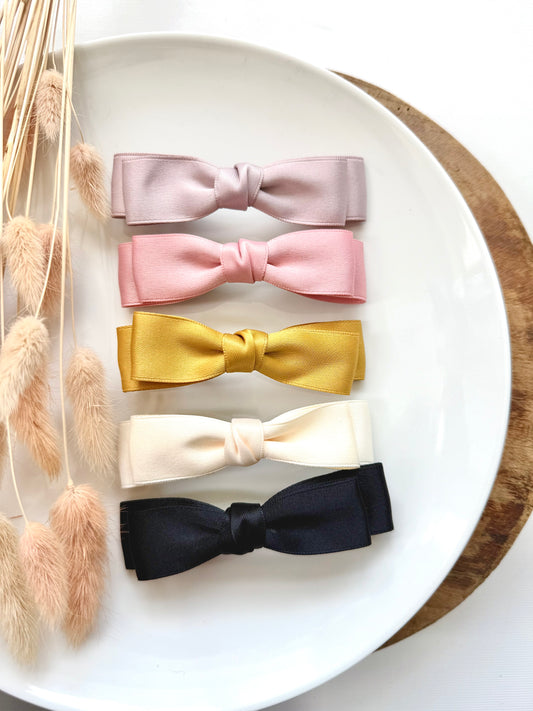 Satin Bow Clips