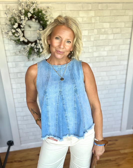 Cody A-line Denim Top