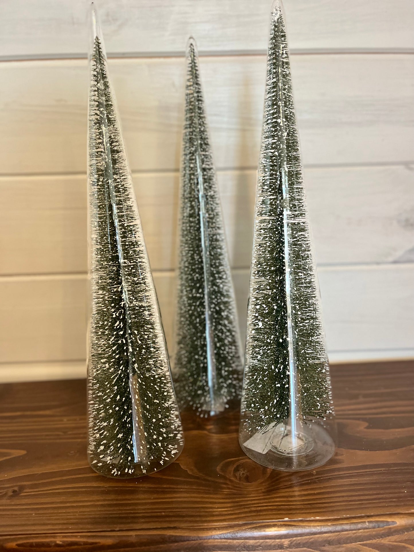 Green Clear Glass Decorative Tree