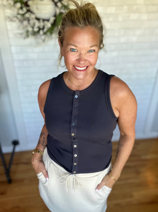 Luella Tank - Charcoal