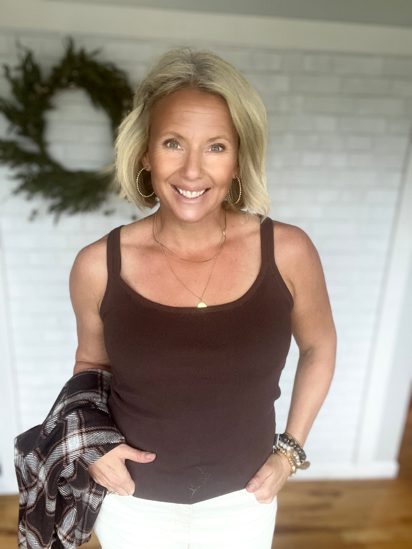 Corinne Tank- Dark Brown