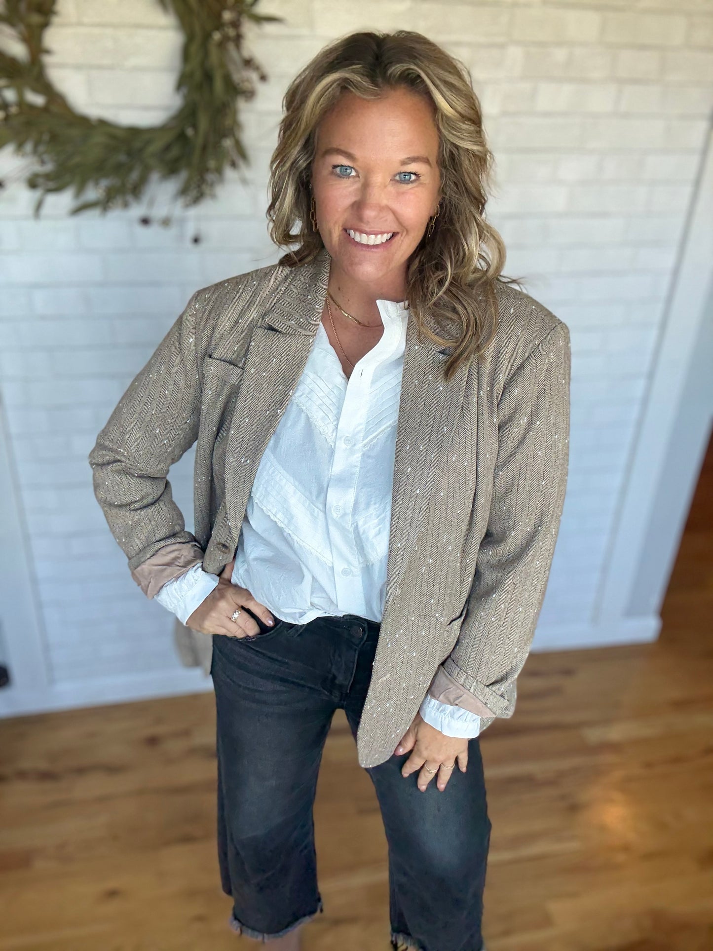 Sparkle Oversized Blazer
