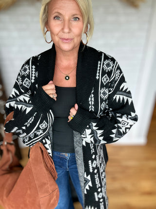 Black & White Western Cardigan