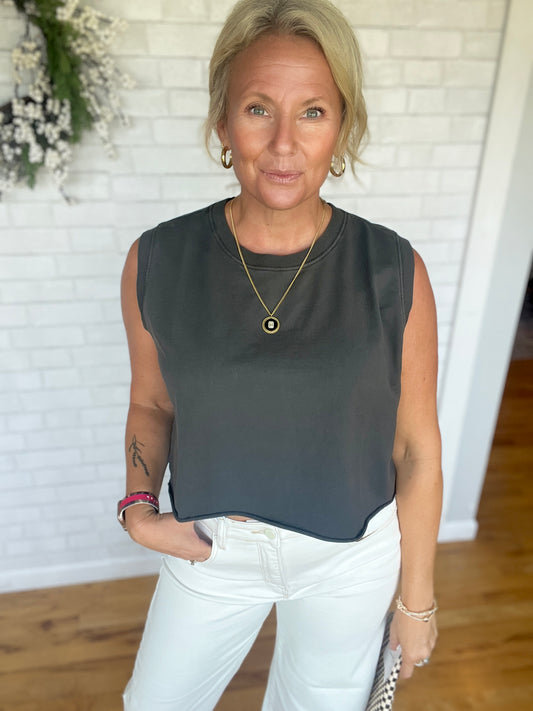 Easy Fit Tank- Charcoal