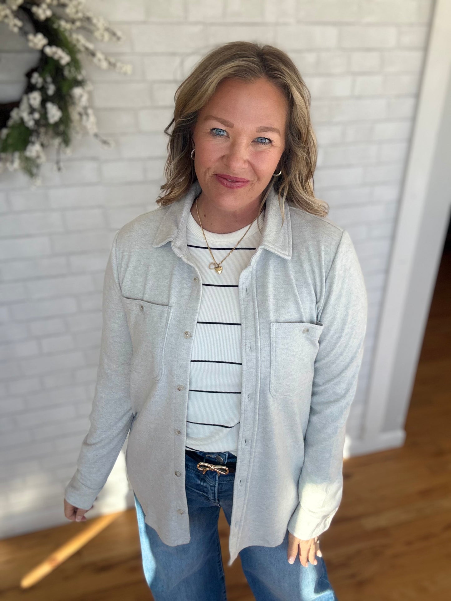 Lewis Shirt - Heather Grey