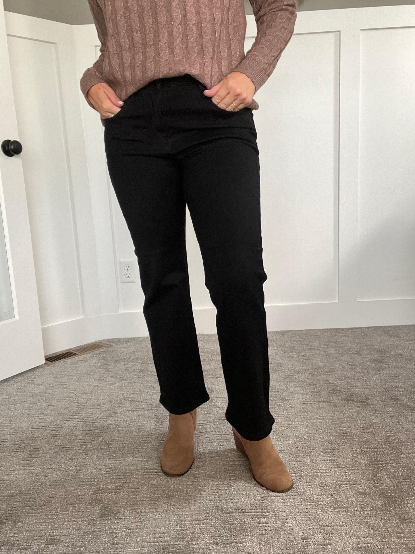 Mid-Rise Ankle Bootcut Jeans