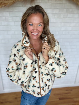 Floral Sherpa Jacket