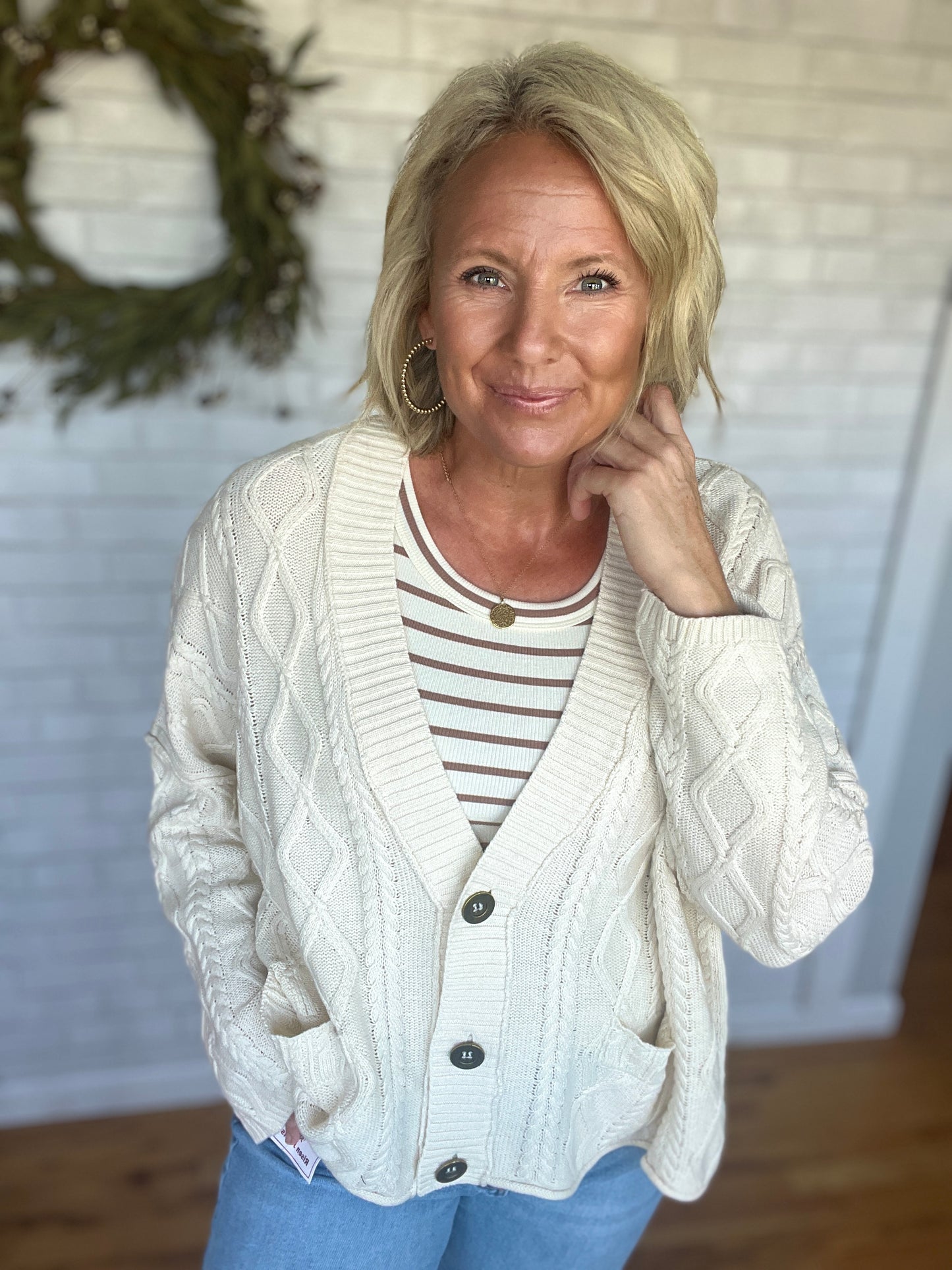 Anna Cable Knit Cardigan
