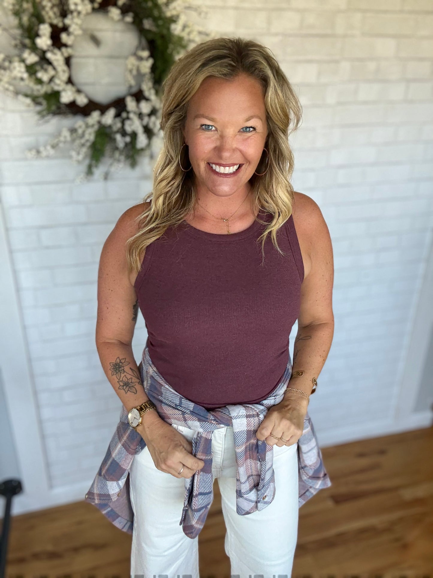Edlin Tank - Wine Heather