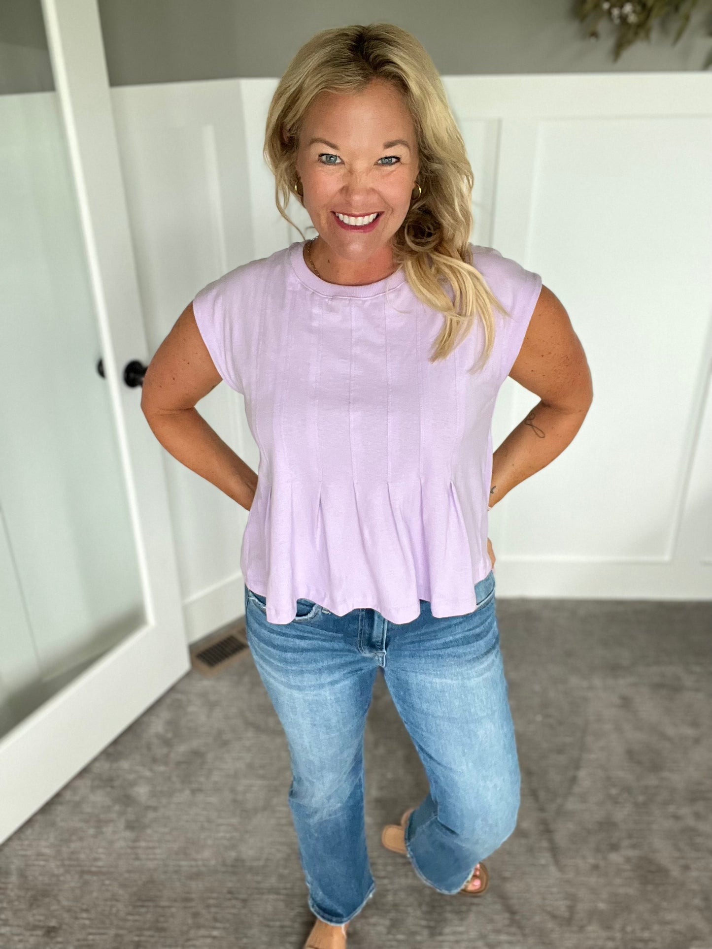 Perfect Pintuck Top - Lavender