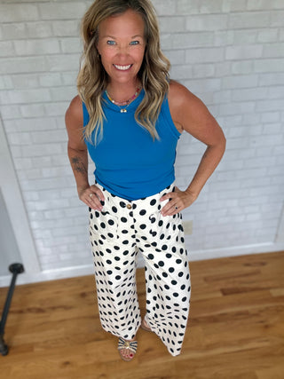 Polka Dot Wide Pants