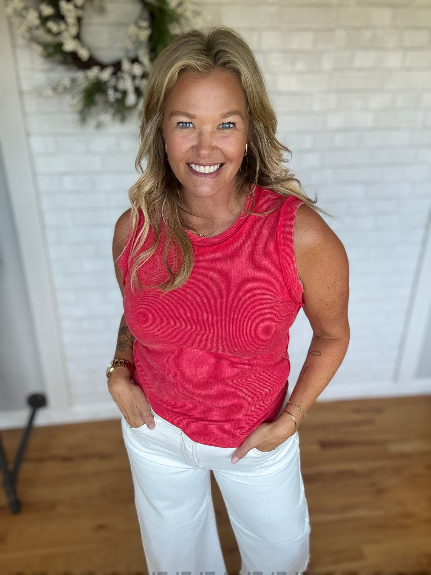 Heidi Crop Jeans - Cream