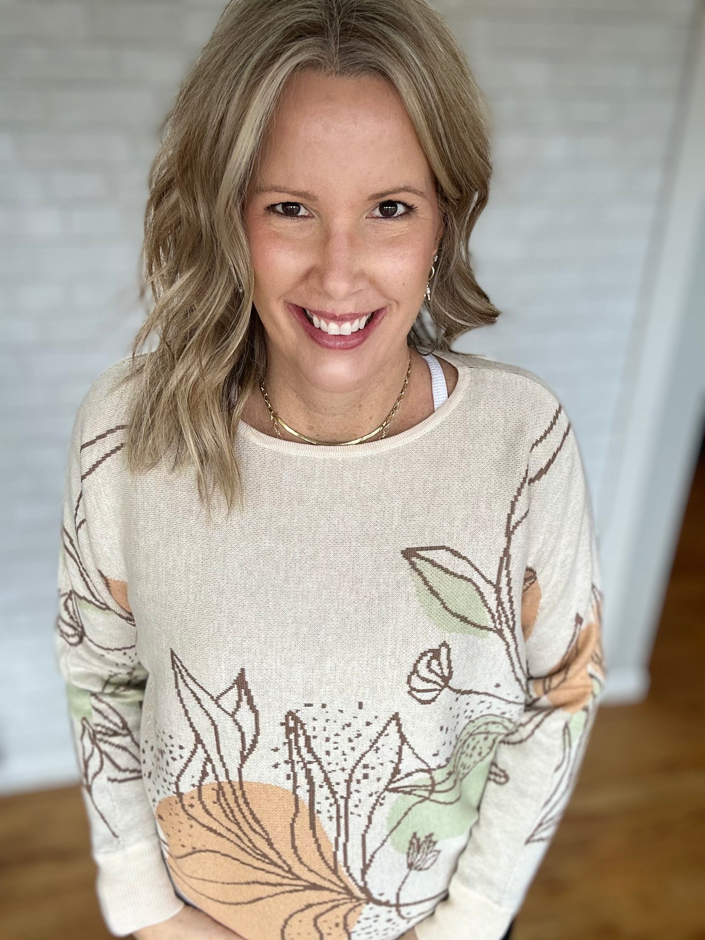 Dina Floral Dolman Sweater