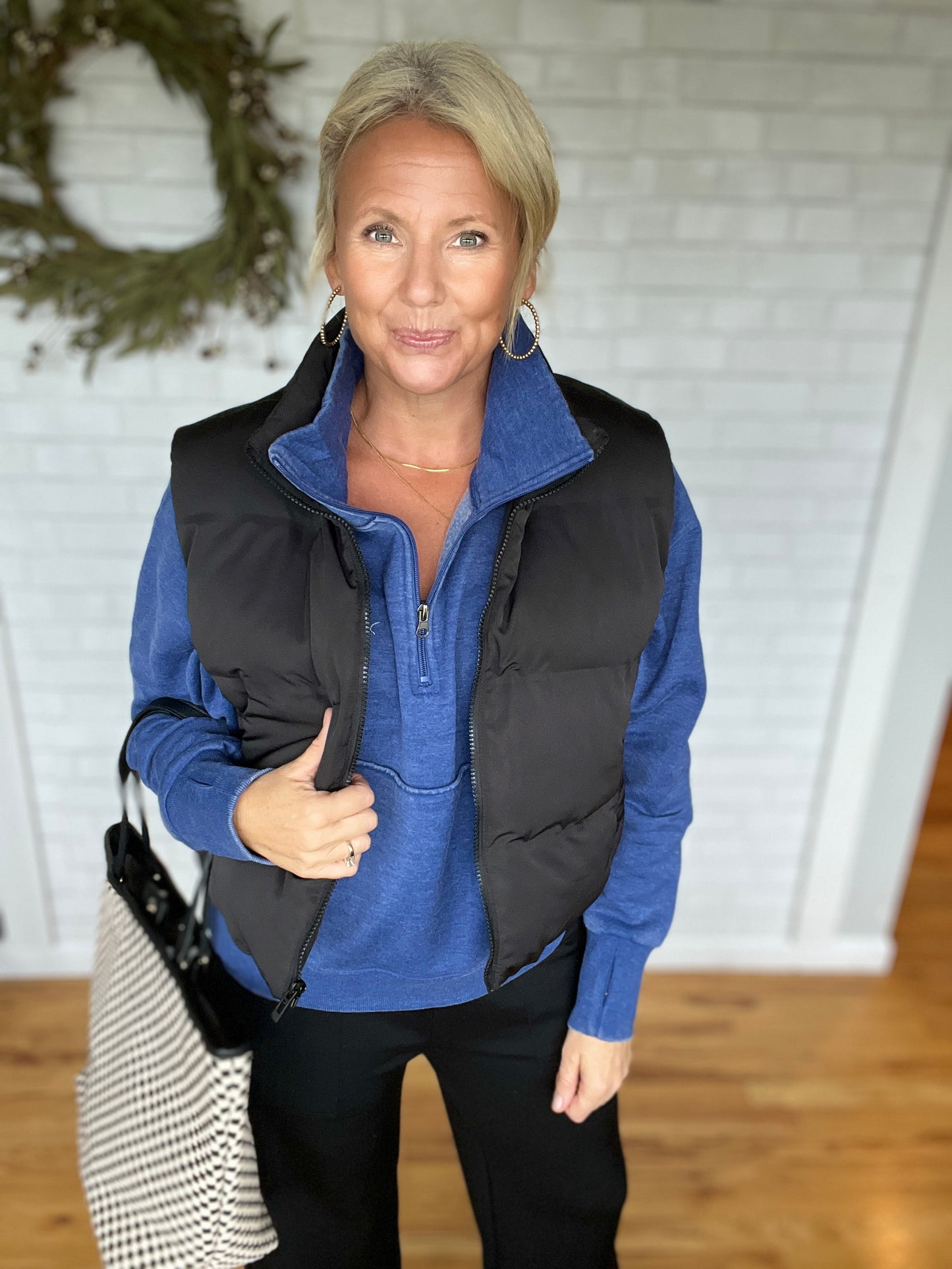 Cally Quarter Zip - Blue
