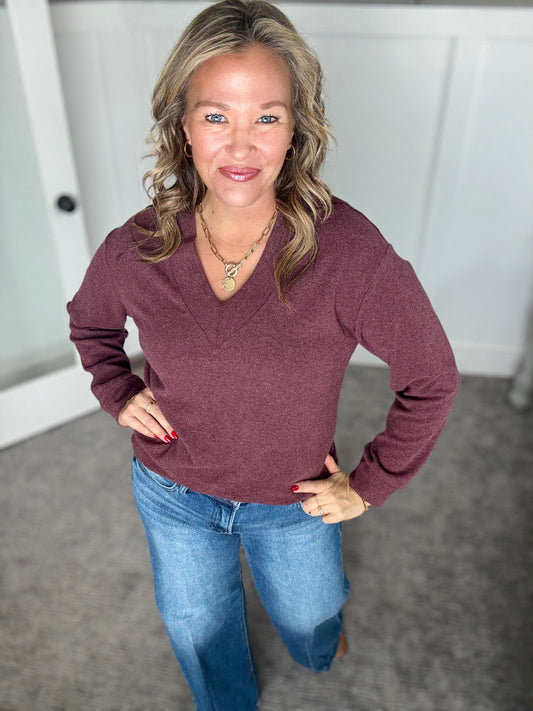 Manal Top - Wine Heather