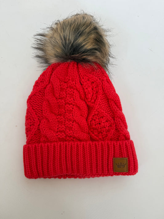 Watermelon Cable Pom Hat