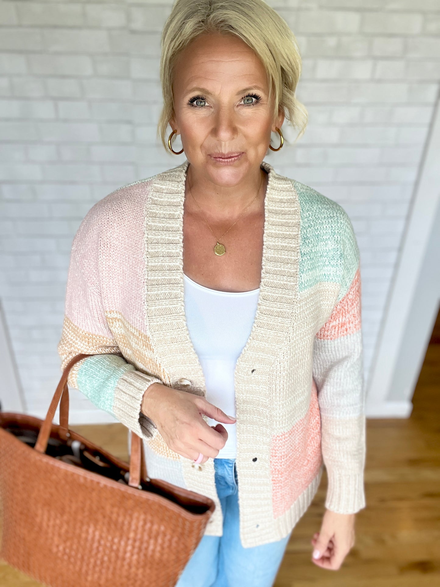 Color Blocked Cardi