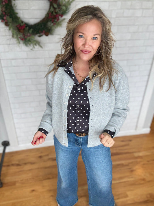 Dover Cardigan- Light Grey