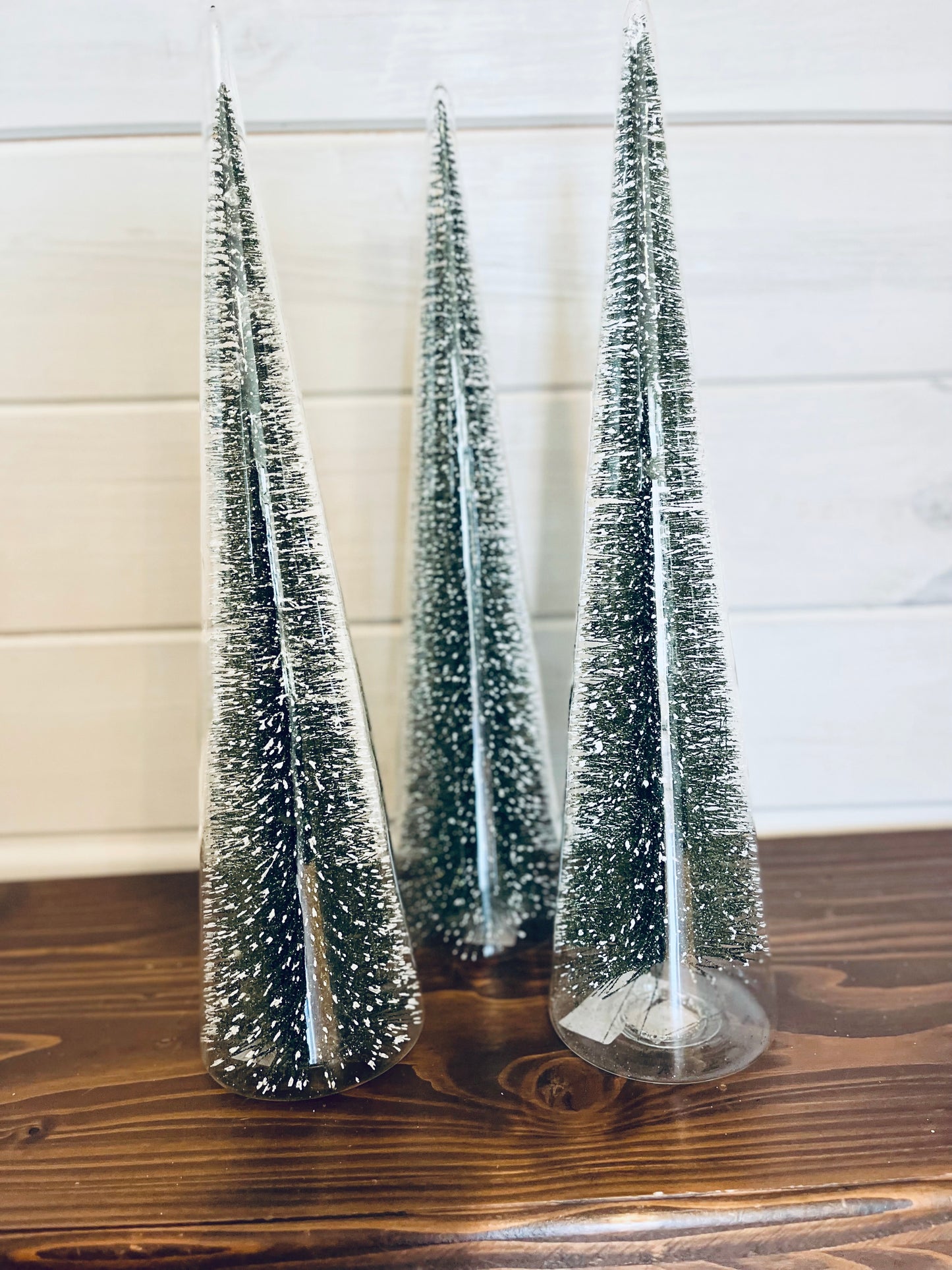 Green Clear Glass Decorative Tree