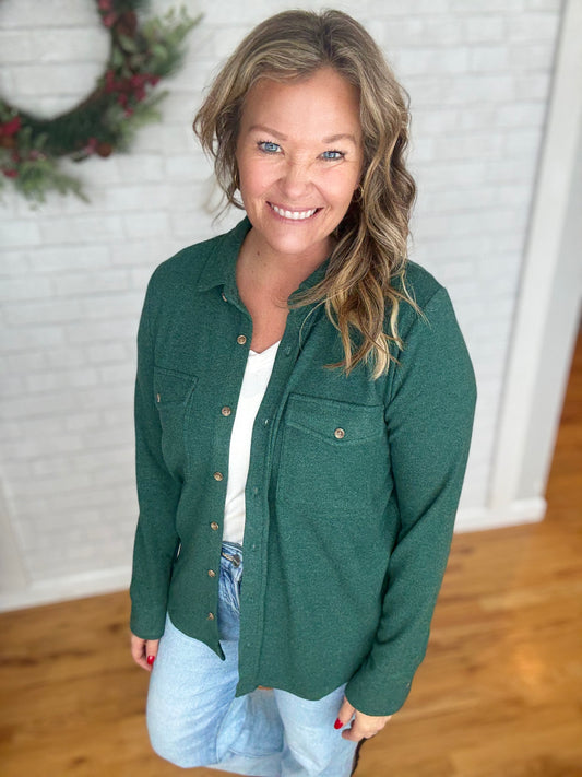 Cassian Shirt- Pine Heather