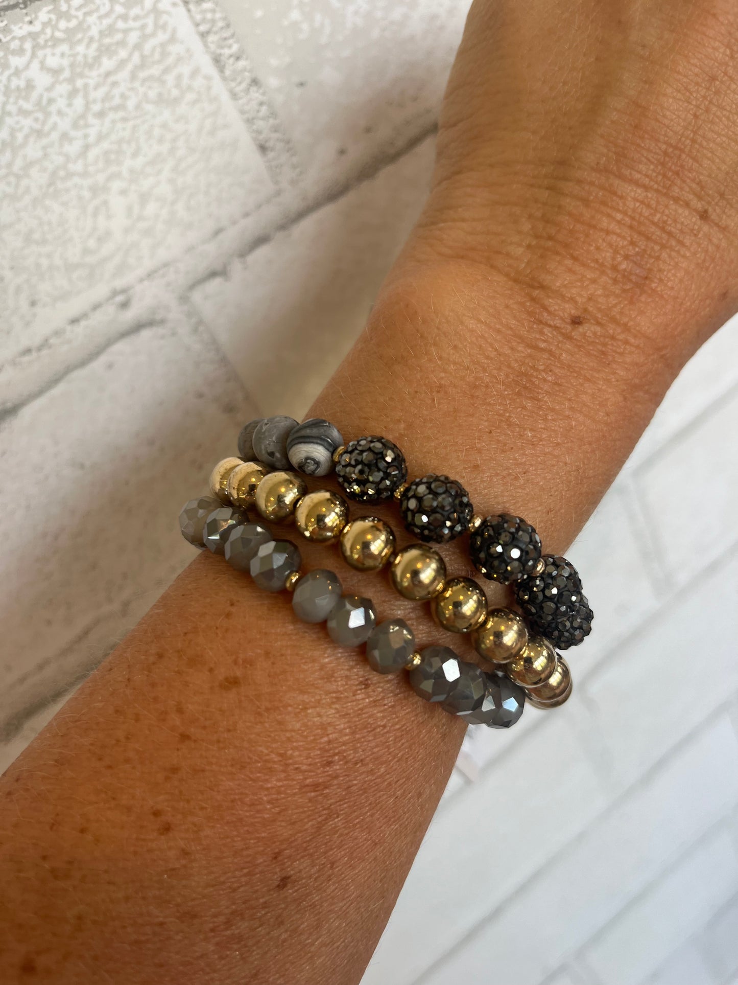 Crystal, Pave & Stone 3 Stack