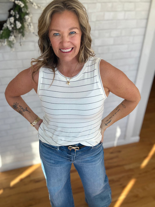 Euclid Tank - White & Black