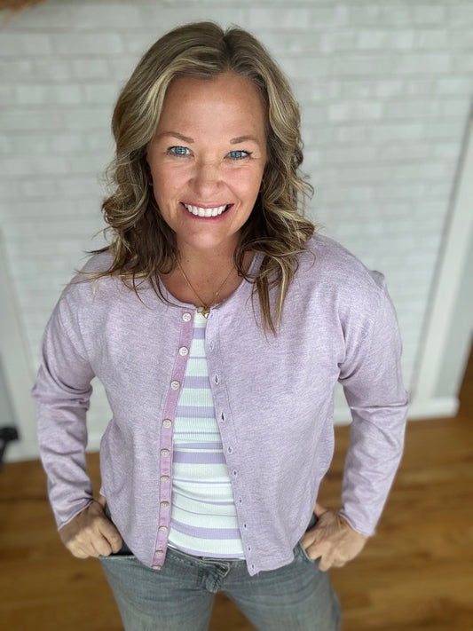 Della Cardigan-Lavender