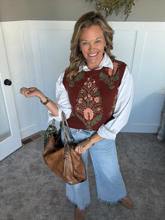 Fall Floral Vest
