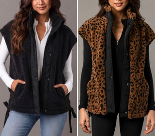 Fleece Vest - Black