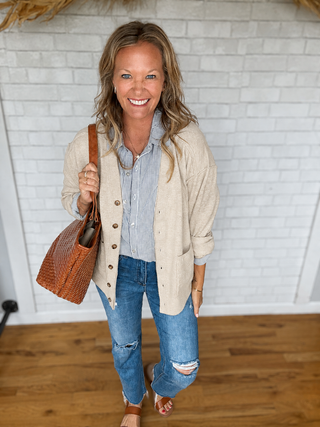Daisy Cardigan - Oat