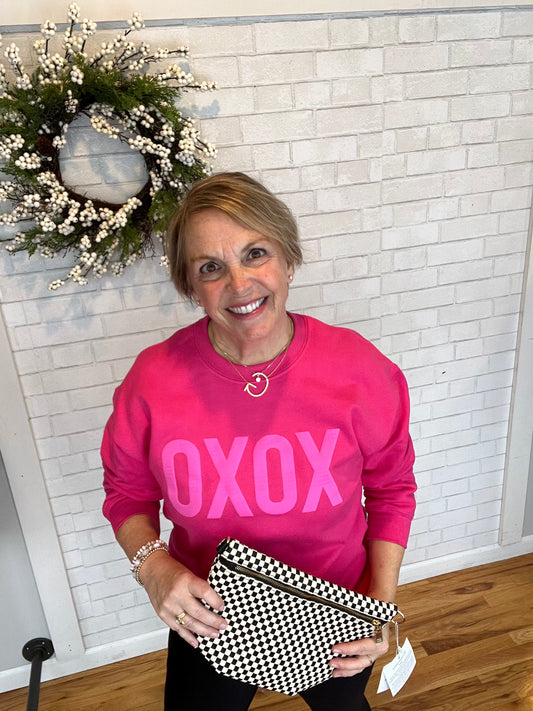 XOXO Embossed Sweatshirt