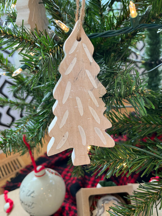 LG Wood Tree Ornament