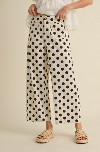 Polka Dot Wide Pants