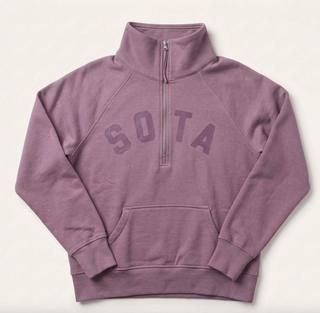 Lila 1/2 Zip Sweatshirt-Light Purple