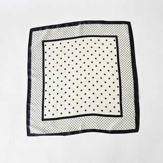 Alice Square Scarf: White Polka Dot - A Bushel & A Peck
