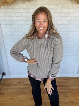 Ally Acid Sweater- Smokey Grey - A Bushel & A Peck